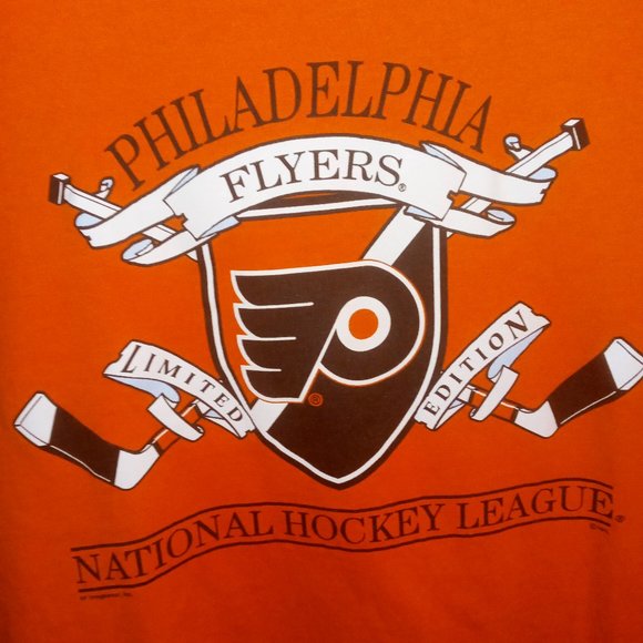 NHL LEE SPORTS  PHILA FLYERS MENS ORANGE TEE SHIRT SZ XL - Picture 2 of 4